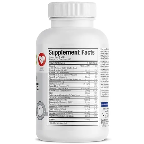 Bronson ONE Daily Mens 50  Complete Multivitamin Multimineral, 180 Tablets