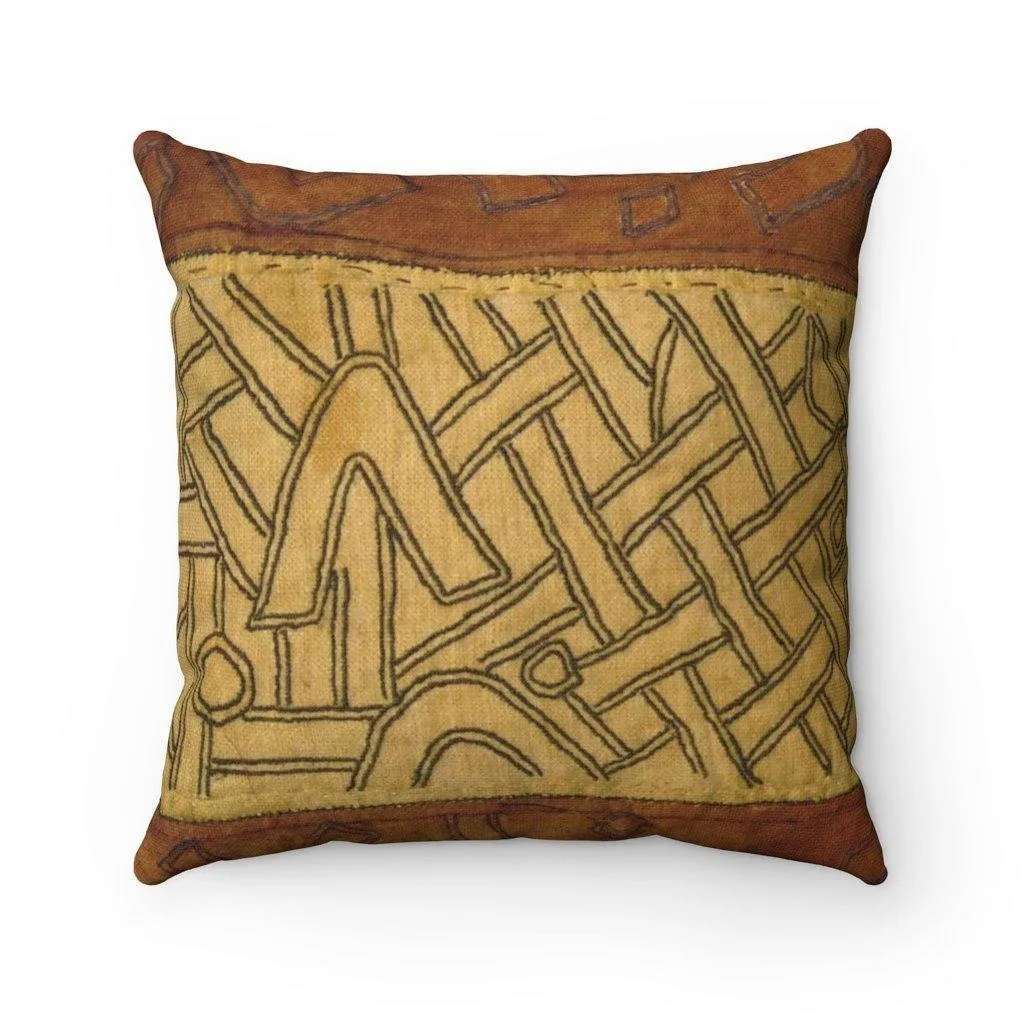 Kuba-Cloth Inspired Tribal African Pillows Kilim Afrocentric Pillow Kente Mudcloth Antique Vintage Throw Pillow