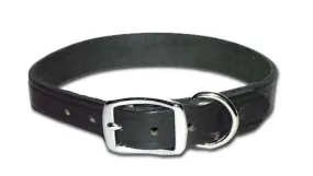 Leather Brothers OmniPet 3/4 X 20-Inch Flat Latigo Collar, Large Black (3/4" X 20", Black)