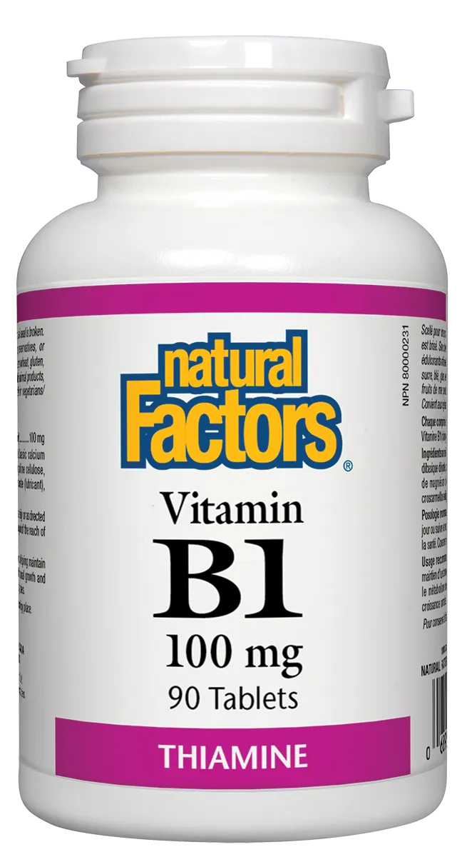 Natural Factors B-1 Thiamine (90 Tablets)