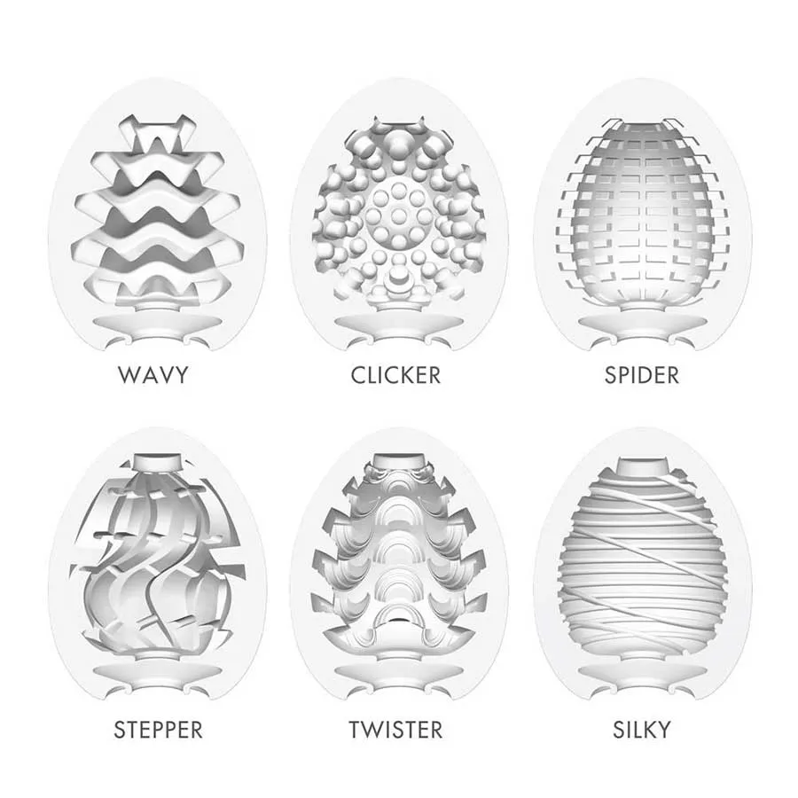 Tenga Easy Beat Original Egg 6 Pack Masturbator Set | Disposable Stroker Sleeves