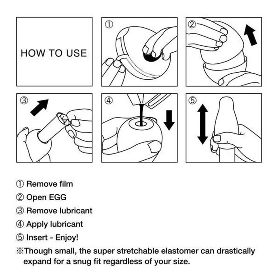 Tenga Easy Beat Original Egg 6 Pack Masturbator Set | Disposable Stroker Sleeves