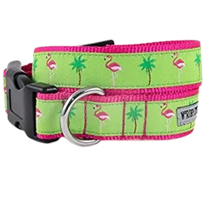 The Worthy Dog Flamingos Dog Collar