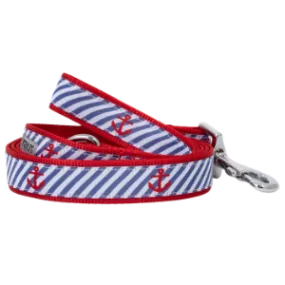 The Worthy Dog Navy Stripe Anchor Dog Lead