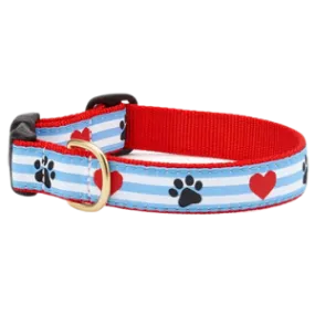 Up Country Pawprint Stripe Dog Collar